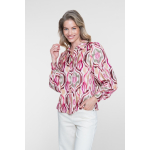 Geisha Blouse Sand Burgundy
