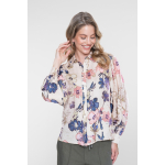Geisha Blouse Flower Sand Olive