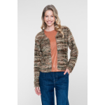 Geisha Vest Hairy Striped Brown