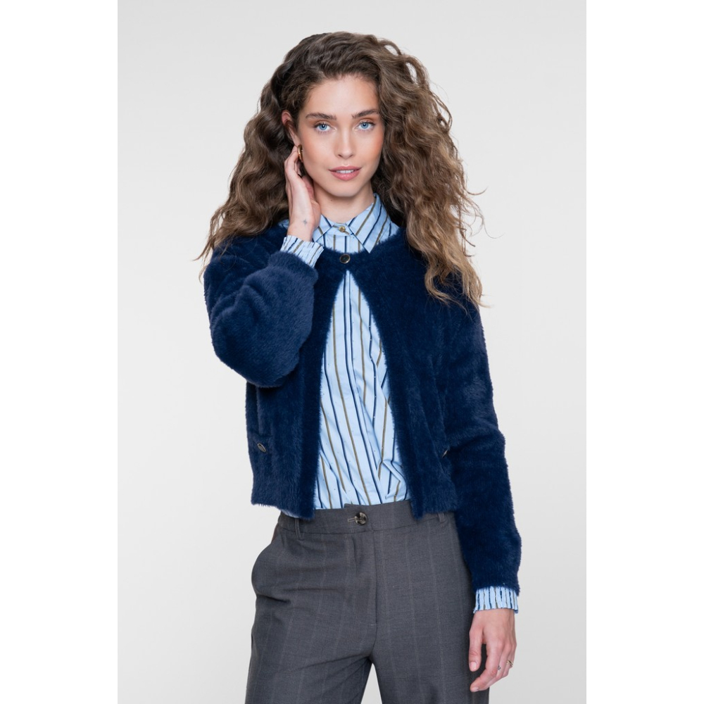 Geisha Vest Hairy Indigo
