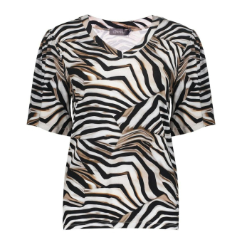 Geisha Top Zebra Off White Black