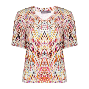 Geisha Top Chevron Red Purple