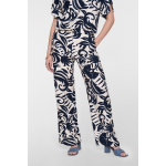 Geisha Broek Flower Navy Off White