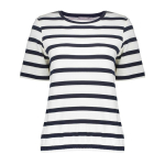 Geisha Top Striped Ecru Navy