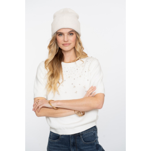 Geisha Trui Top Pearls Off White