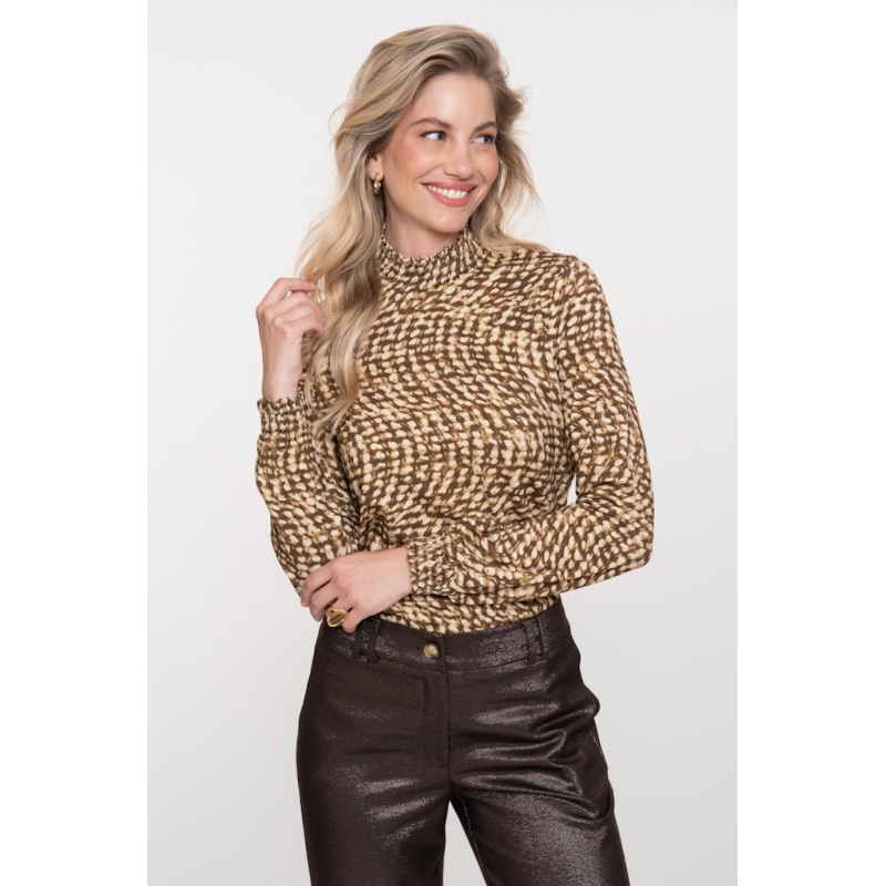 Geisha Top Green Beige