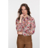 Geisha Blouse Flowers Beige Soft Pink