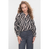 Geisha Blouse Wave Black Gold