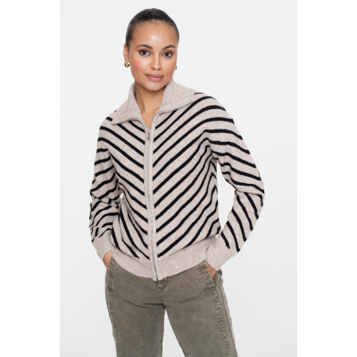Geisha Vest Stripe Black Sand Geisha Vest Stripe Black Sand
