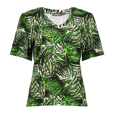 Geisha Top Jungle Green Off White Geisha Top Jungle Green Off White