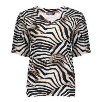 Geisha Top Zebra Off White Black