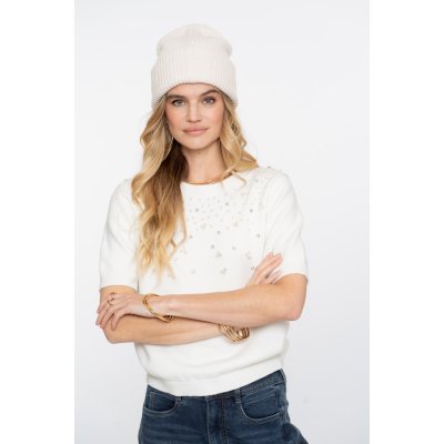 Geisha Trui Top Pearls Off White