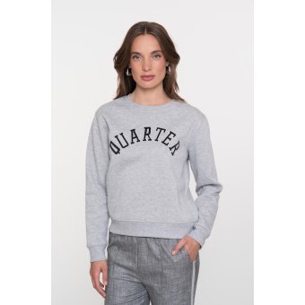 Geisha Sweater Quarter Grey Black