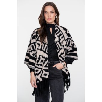 Geisha Poncho Black Sand