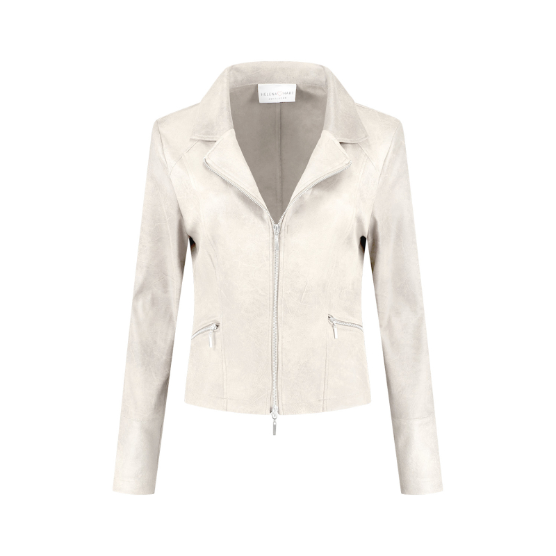 Helena Hart Biker Jacket Ecru