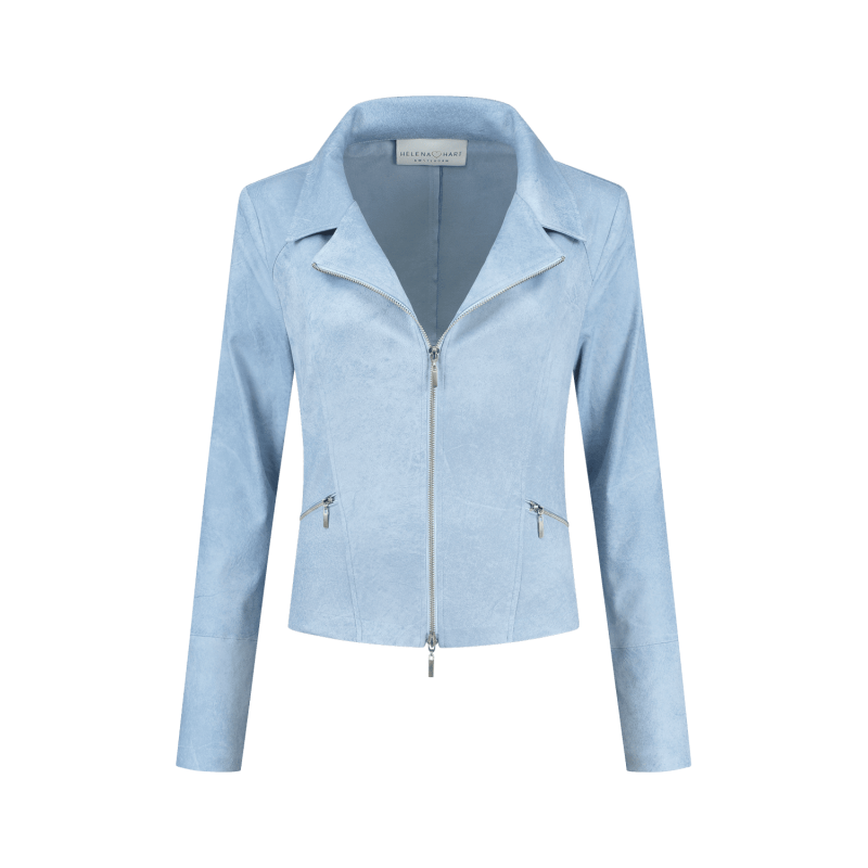 Helena Hart Biker Jacket Licht Blauw