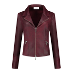 Helena Hart Biker Jacket Wine
