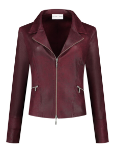 Helena Hart Biker Jacket Wine
