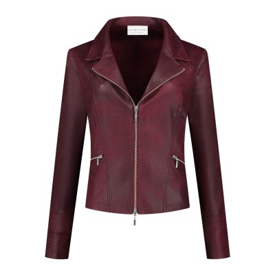 Helena Hart Biker Jacket Wine