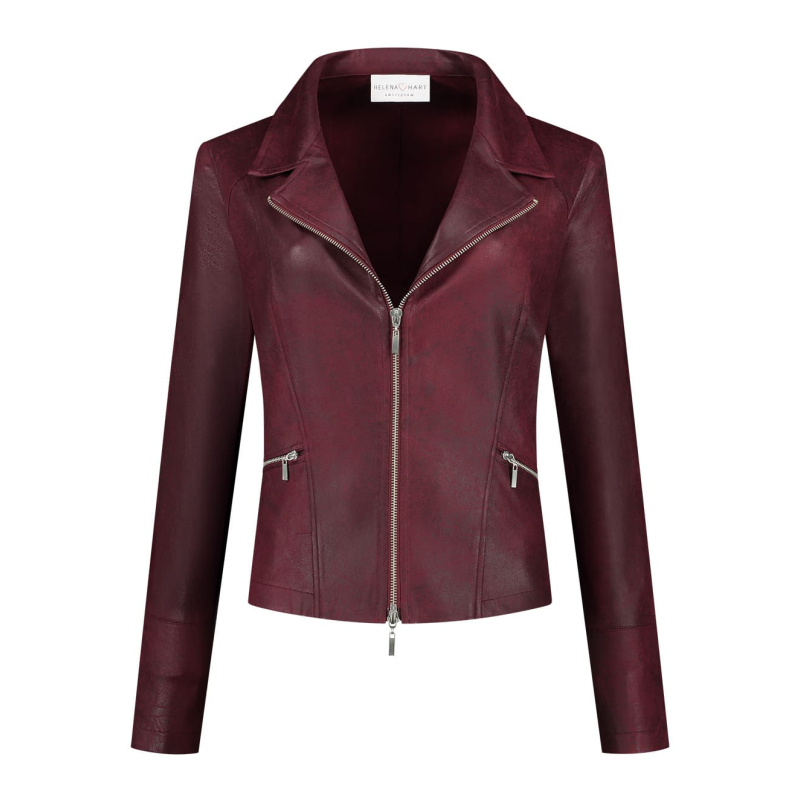 Helena Hart Biker Jacket Wine