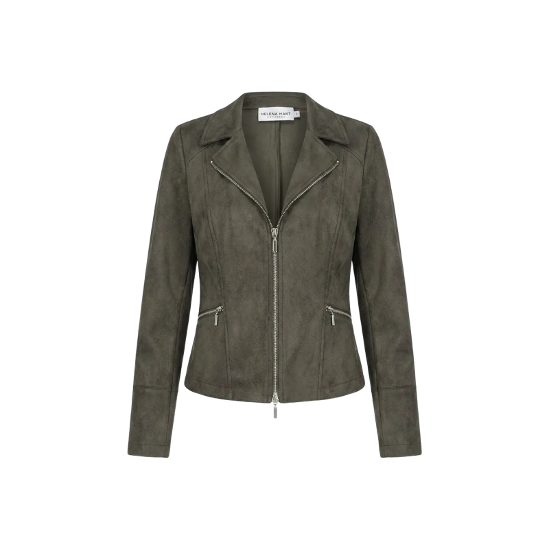 Helena Hart Biker Jacket Green
