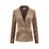 Helena Hart Blazer Velours Midi Uni Latte