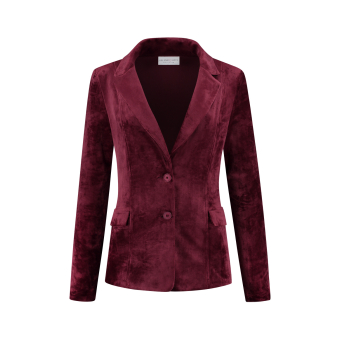 Helena Hart Blazer Velours Midi Uni Wine