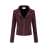 Helena Hart Biker Jacket Daim Wine