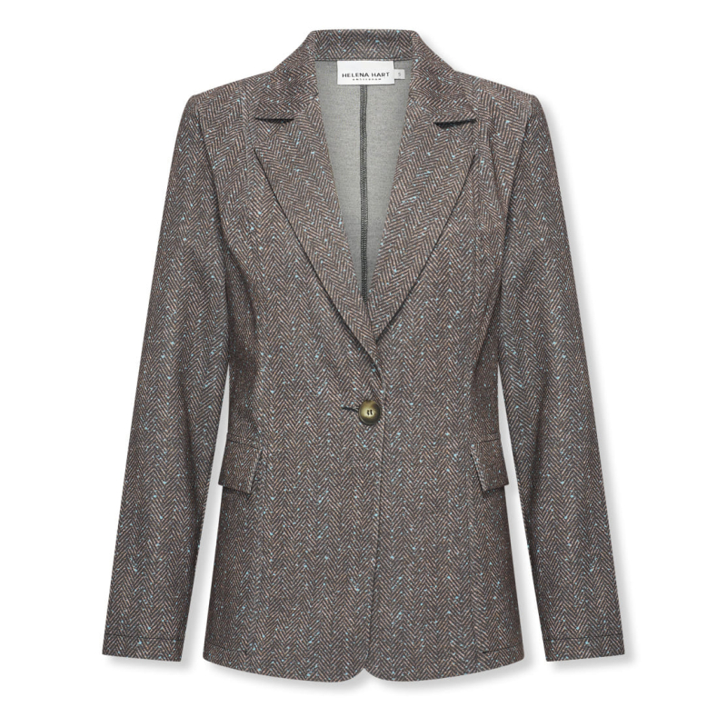 Helena Hart Blazer Ziggy Lano Tweed Ice