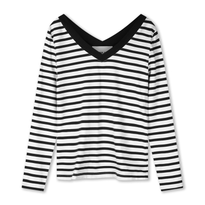 Helena Hart Top Stripe Zwart Wit