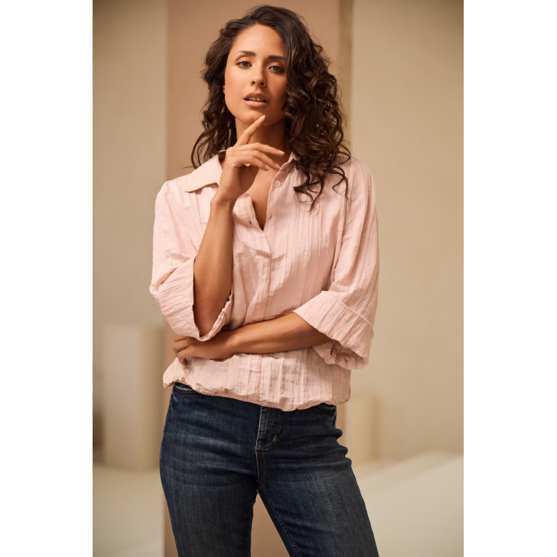 Helena Hart Blouse Polo Kreuk Roze