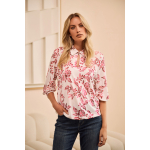 Helena Hart Top Liv Print Roze