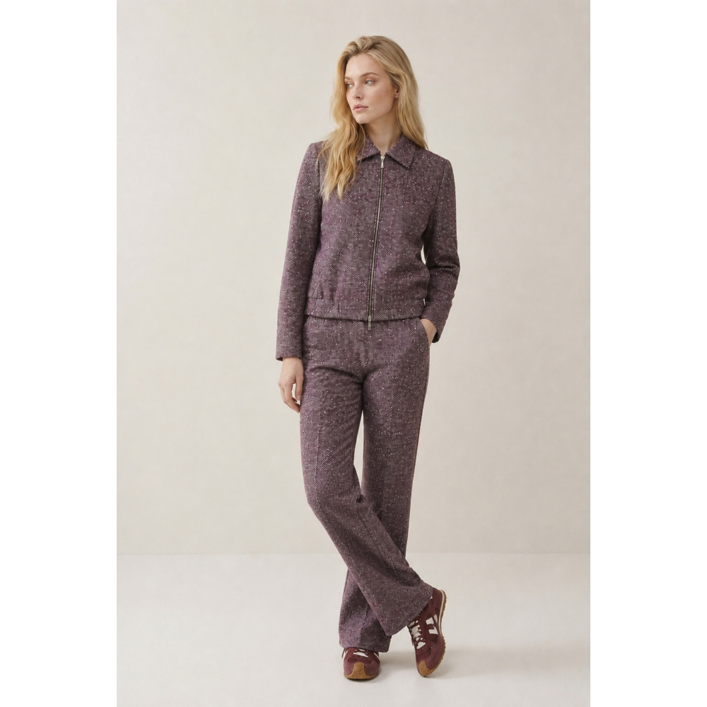Helena Hart Broek Soul Lano Lurex Donegal Tweet Burgundy