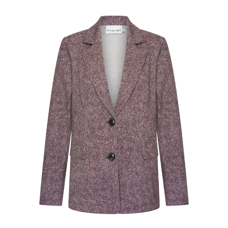 Helena Hart Blazer Nick Lano Lurex Donegal Tweet Burgundy