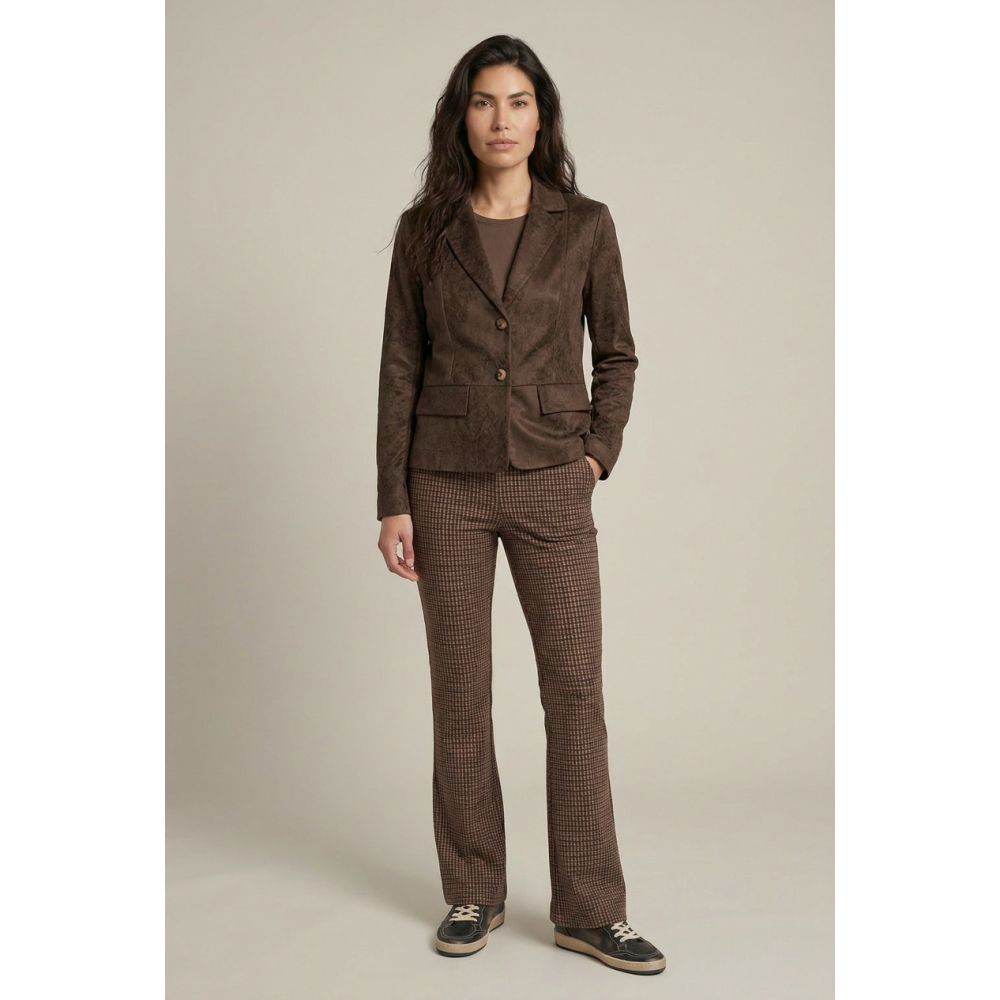 Helena Hart Broek Flair Lano Harris Tweed Choco