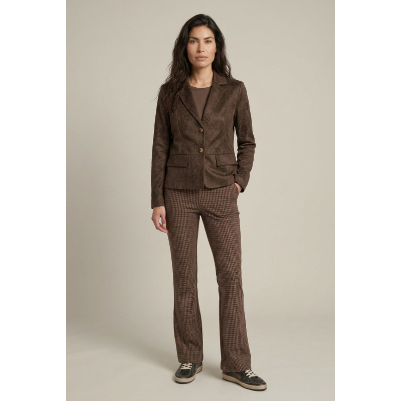 Helena Hart Broek Flair Lano Harris Tweed Choco