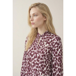Helena Hart Top Justin Print Tabby Burgundy