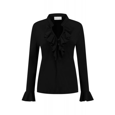 Helena Hart Blouse Ruche Zwart