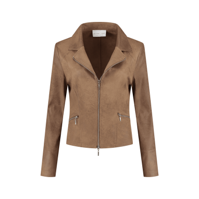 Helena Hart Biker Jacket Camel