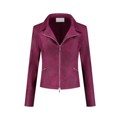 Helena Hart Biker Jacket Framboos