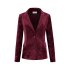 Helena Hart Blazer Velours Midi Uni Wine