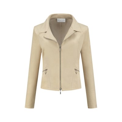 Helena Hart Biker Jacket Suedine Sable