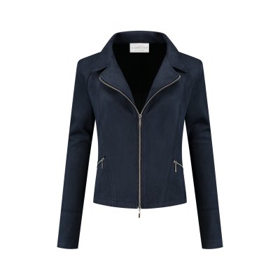 Helena Hart Biker Jacket Daim Marine