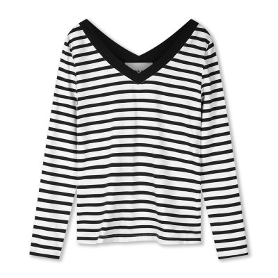 Helena Hart Top Stripe Zwart Wit