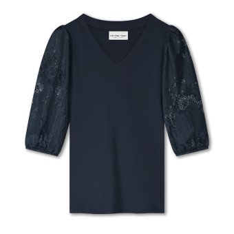Helena Hart Top Puff Soft Lace Marine