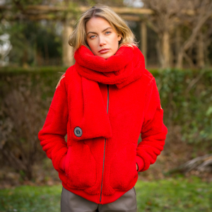 HV Society Fleece Vest Deidre Red