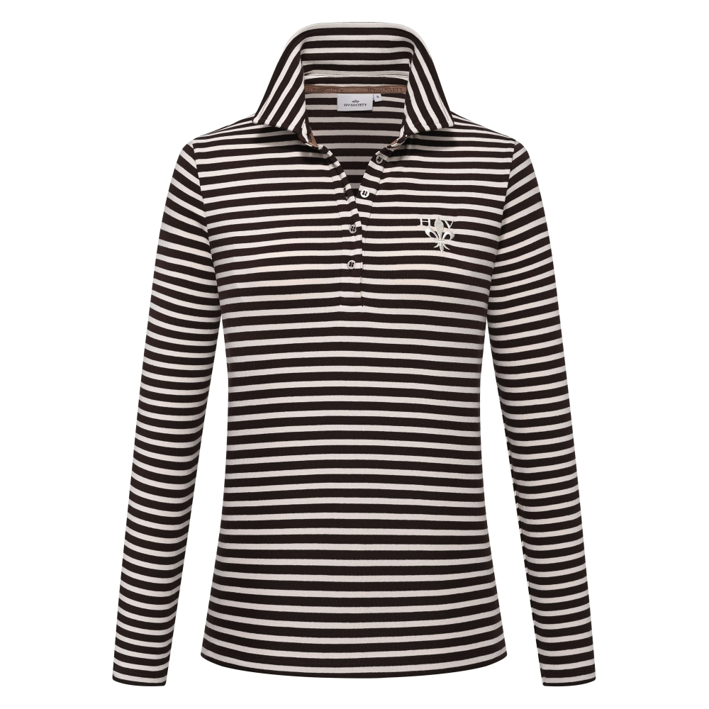 HV Society Longsleeve Polo Shirt Evi Chocolate