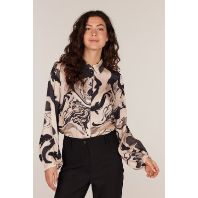 Jansen Amsterdam Blouse Carola Black Sand