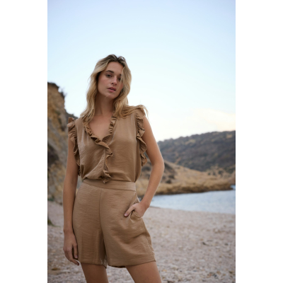 Jansen Amsterdam Blouse Flore Tobacco Brown Jansen Amsterdam Blouse Flore Tobacco Brown