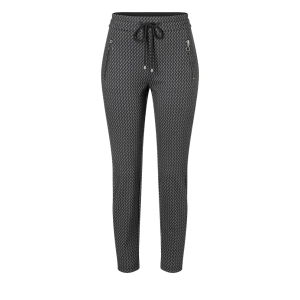 MAC Broek Easy Smart Metal Grey Print